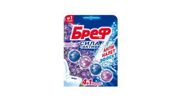 Изображение товара Блок для унитаза гигиенический Бреф Сила-Актив Свежесть Лаванды 50 г