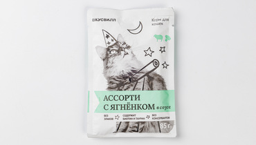 Изображение товара Корм влажный для кошек "Ассорти с ягненком" в соусе, 85 гр