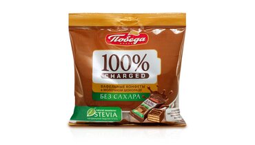 Изображение товара Конфеты вафельные Победа вкуса Чаржед в молочном шоколаде без сахара 150 г