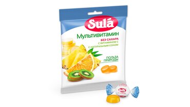 Изображение товара Леденцы без сахара Sula Мультивитамин 60 г