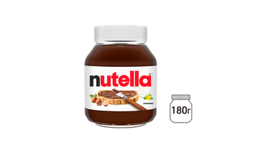 Изображение товара Паста ореховая Nutella с добавлением какао 180 г – вкусное лакомство для всей семьи