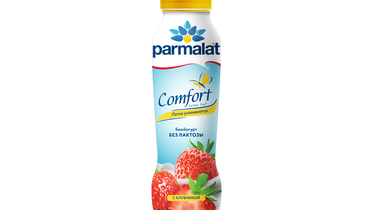 Изображение товара Биойогурт питьевой Parmalat Comfort Безлактозный Клубника 290 г