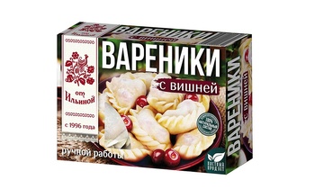 Изображение товара Вареники с вишней от Ильиной, 450 г, замороженные