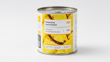 Изображение товара Ананасы консервированные кусочками