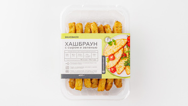 Изображение товара Хашбраун с сыром и зеленью, замороженный, 400 г от ВкусВилл