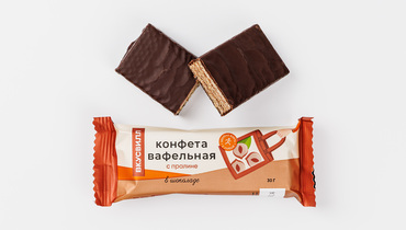 Изображение товара Конфета вафельная с пралине