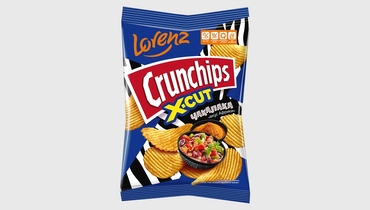 Изображение товара Чипсы картофельные Lorenz Crunchips X-Cut рифленые со вкусом африканской чакалаки 70 г