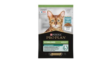 Изображение товара Корм PRO PLAN® паучи для взрослых стерилизованных кошек, с океанической рыбой в желе, Sterilised MAINTENANCE