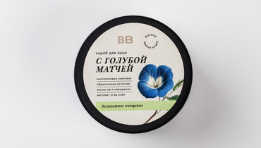 Изображение товара Скраб для лица с голубой матчей 100 мл ВкусВилл