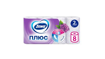 Изображение товара Бумага туалетная Zewa Плюс Сирень 2-слойная 8 рулонов