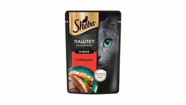 Изображение товара Корм влажный для взрослых кошек Sheba говядина паштет 75 г