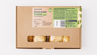 Изображение товара Блинчики со шпинатом и творожным сыром - ВкусВилл 400 г