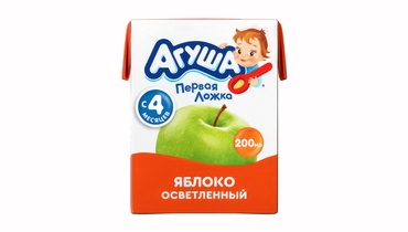 Изображение товара Сок детский Агуша Яблочный с 4 месяцев 200 мл