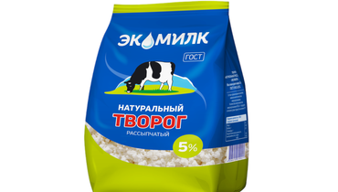 Изображение товара Творог Экомилк натуральный рассыпчатый 5% 350 г