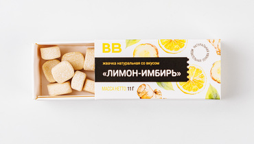 Изображение товара Жвачка натуральная со вкусом "Лимон-имбирь"