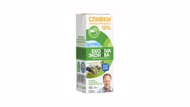 Изображение товара Сливки ЭкоНива ультрапастеризованные 10% 200 мл