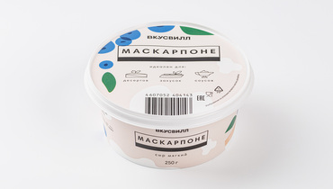 Изображение товара Мягкий сыр Маскарпоне ВкусВилл 250 г для десертов и выпечки
