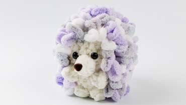 Изображение товара Мягкая игрушка ежик сиреневый ручной работы для подарка и интерьера