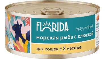 Изображение товара FLORIDA консервы Для кошек "Морская рыба с клюквой", 100г