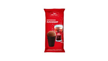 Изображение товара Мороженое Свитлогорье пломбир 13% со вкусом Колы в вафельном стаканчике 95 г