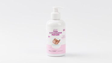 Изображение товара Детский гель для купания ВкусВилл мягкий 0+ безопасное средство для чувствительной кожи