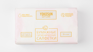 Изображение товара Бумажные гигиенические салфетки YokoSun, 120 шт