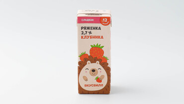 Изображение товара Ряженка детская с клубникой 2,7%