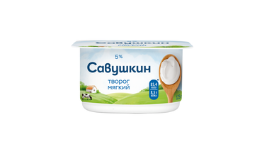 Изображение товара Творог Савушкин продукт Мягкий нежный 5% 125 г