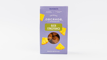 Изображение товара Печенье "Овсяное с ананасом" (без глютена)