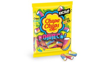 Изображение товара Мармелад Chupa Chups кислые роллсы жевательный 70 г