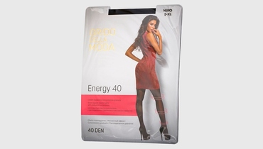 Изображение товара Колготки женские Grido della Moda Energy с массажным эффектом 40 den Nero черные размер 5