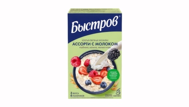 Изображение товара Каша овсяная Быстров Ассорти с молоком 240 г