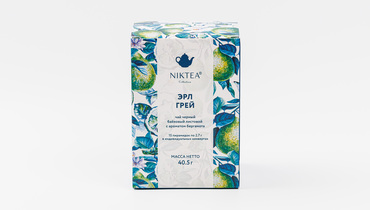 Изображение товара Черный чай Niktea Эрл Грей пакетированный 15х2, 7 г - насыщенный аромат и цитрусовый вкус