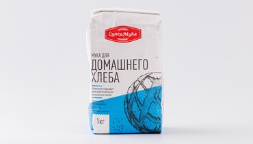 Изображение товара Мука пшеничная хлебопекарная в/с "Для домашнего хлеба", 1 кг