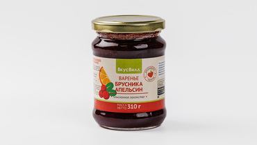 Изображение товара Варенье "Домашнее" брусника - апельсин