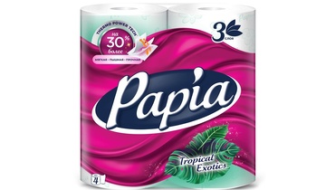 Изображение товара Бумага туалетная Papia Trorical Exotics 3-слойная 4 рулона