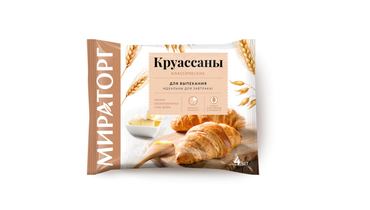 Изображение товара Круассаны Мираторг Классические для выпекания замороженные 280 г