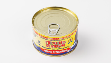 Изображение товара Печень и икра минтая натуральные, 220 г