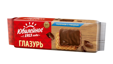 Изображение товара Печенье Юбилейное Молочное в глазури 116 г