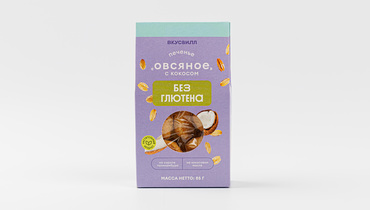 Изображение товара Печенье "Овсяное с кокосом" без глютена, 85г