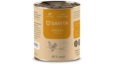 Изображение товара SAVITA консервы для собак "Курица", 410 г