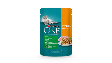 Изображение товара Корм влажный Purina one для домашних кошек курица морковь 75 г