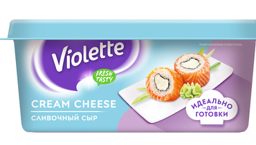 Изображение товара Творожный сливочный сыр Violette 70%, 400 г — универсальный для десертов и блюд