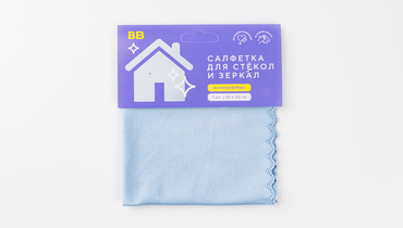 Изображение товара Салфетка из микрофибры для стекол и зеркал 30*30 см