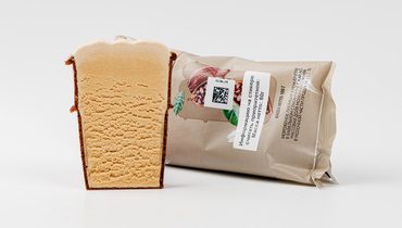 Изображение товара Пломбир Крем-брюле в плоском вафельном стаканчике с какао сливочный