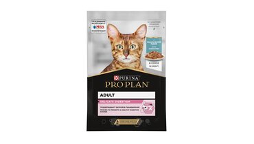 Изображение товара Корм PRO PLAN® паучи для взрослых кошек с чувствительным пищеварением, с океанической рыбой в соусе, DELICATE DIGESTION
