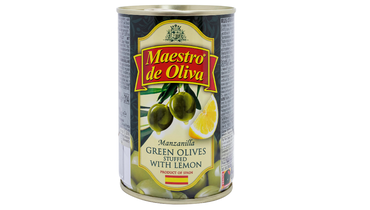Изображение товара Оливки Maestro de Oliva с лимоном 300&nbsp;г