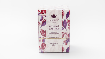 Изображение товара Чай черный Niktea Русский Завтрак пакетированный 15х2,7 г