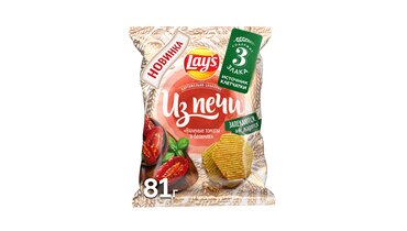 Изображение товара Чипсы картофельные Lay`s Из печи Томат-Базилик 81 г