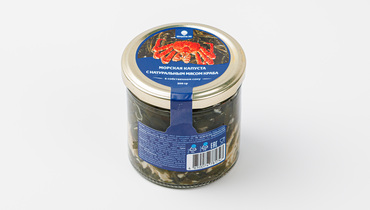 Изображение товара Морская капуста с натуральным мясом камчатского краба 300г